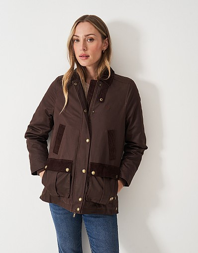 Wax Jacket in Brown | Crew Clothing (UK)