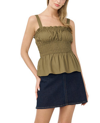 Women's Shirred Strappy Tank Top | Macy's