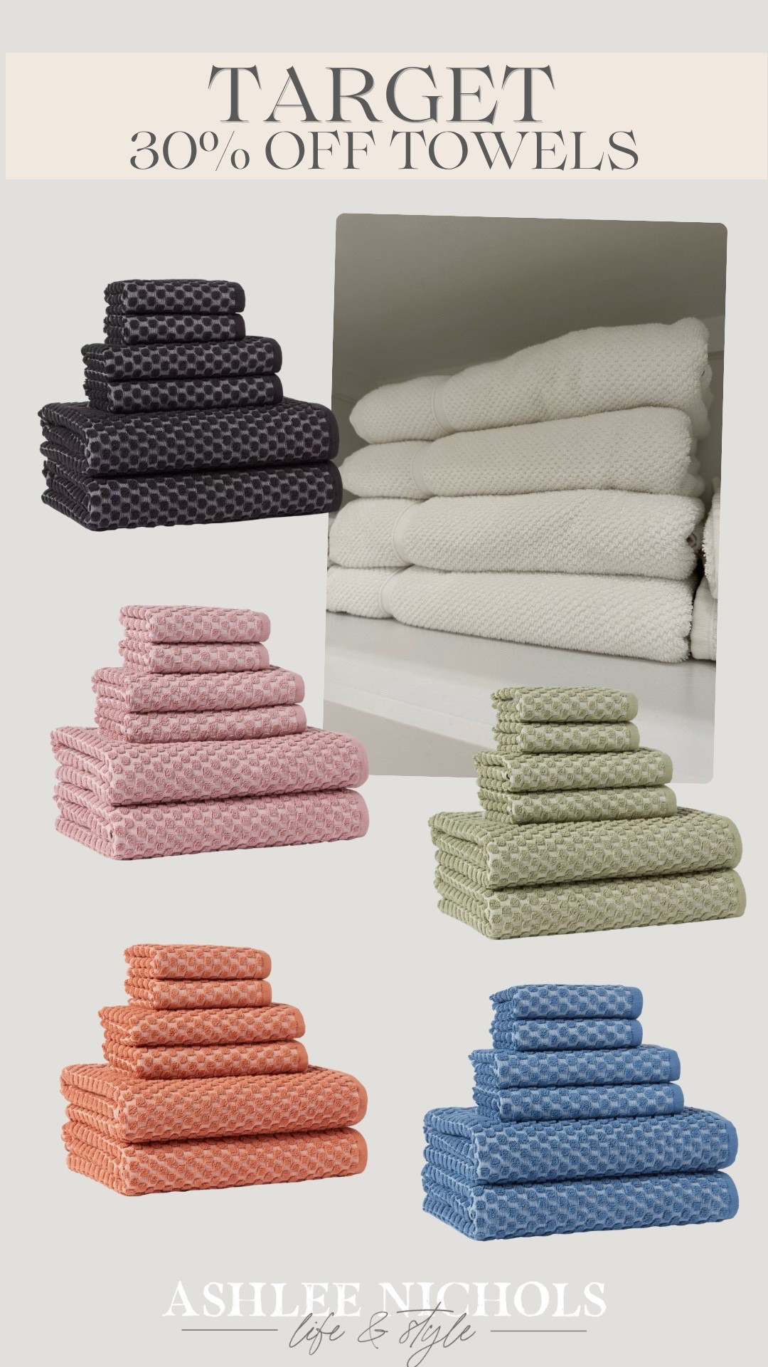30% off Target bath towels!

#LTKStyleTip #LTKHome #LTKSaleAlert