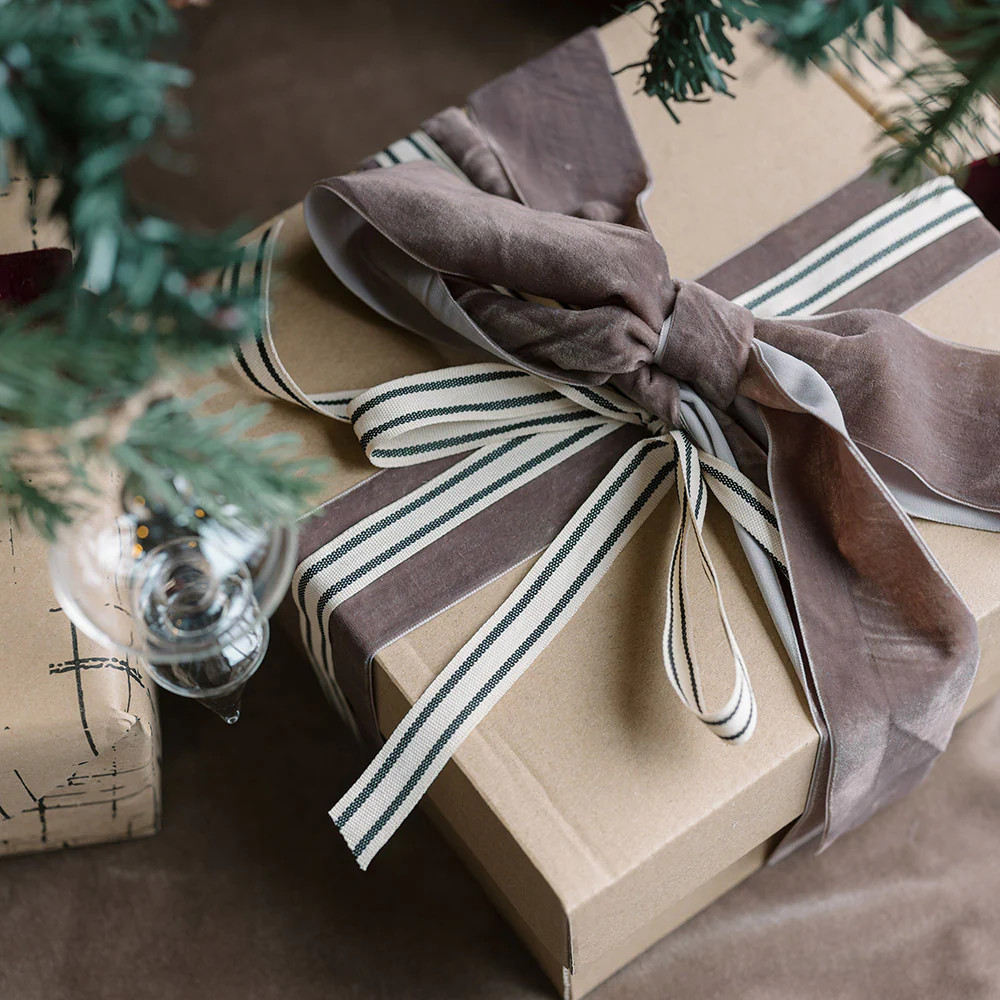 Wide Hand Dyed Velvet Ribbon Dark Brown | CG Hunter