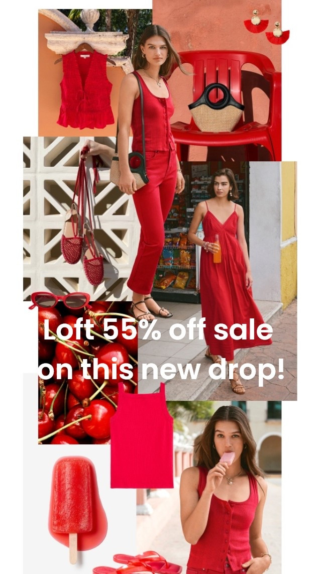 Loft 55% off sale going on now with their new drop of red pieces for summer and new denim styles😍 Linked up my favorites, but click one and you can browse and shop the whole sale from there!

#LTKSeasonal #LTKSaleAlert