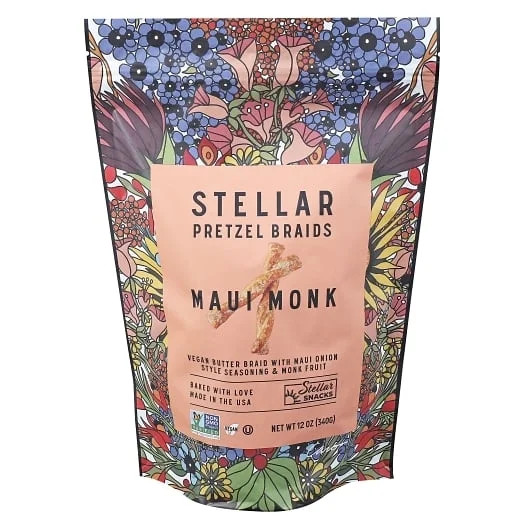 Stellar Snacks Maui Monk Pretzel Braids Resealable Pouch, 12 Ounce | Walmart (US)