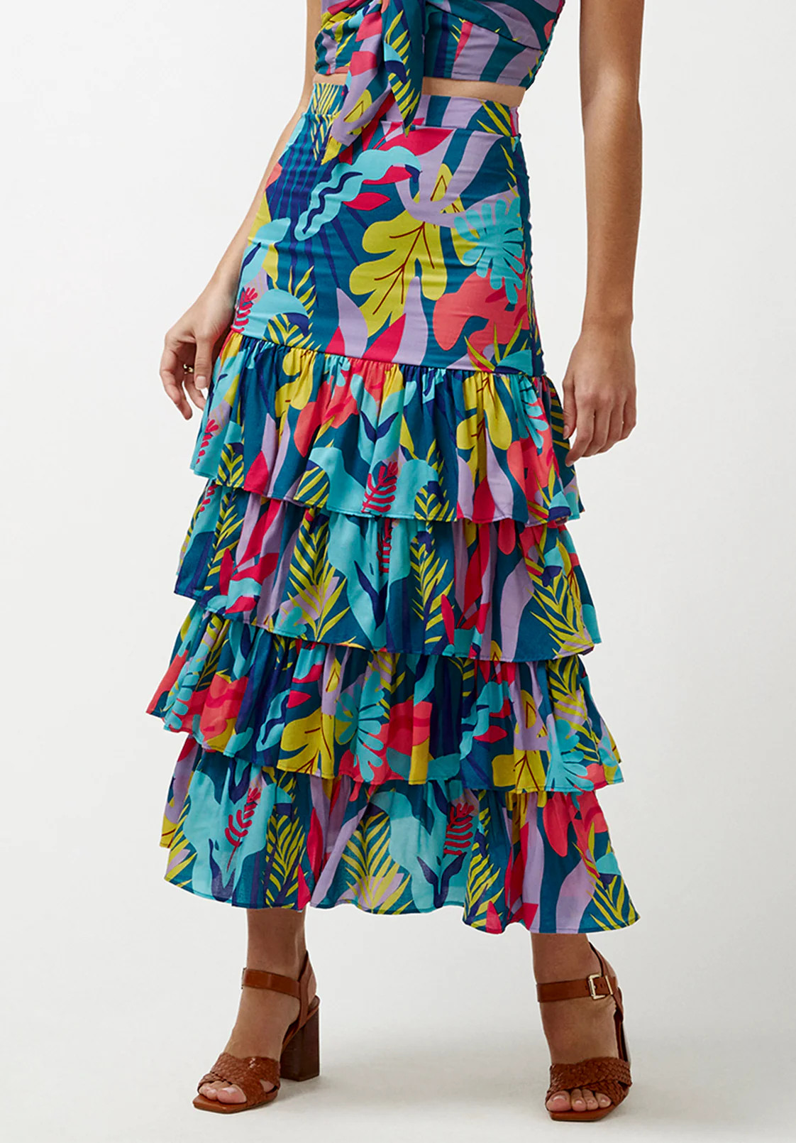 Ruffled & Tiered Milan Skirt - WS0685P | Buffalo David Bitton