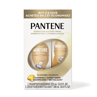 Pantene Pro-V Daily Moisture Renewal Shampoo and Conditioner Bundle - 22.4 fl oz: For Dry Hair, Paraben-Free, Apple Scent | Target