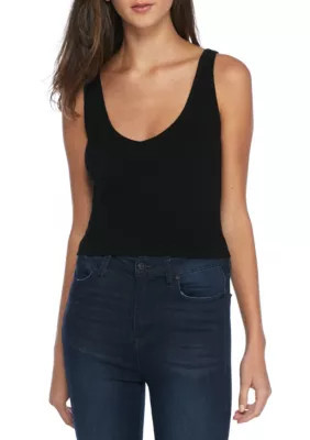 Free People Women's Solid Rib Brami, Black | Belk
