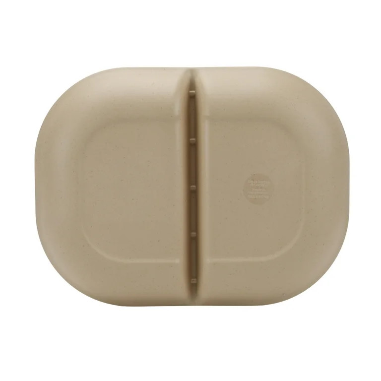 Better Homes and Gardens Tomato Beige Bamboo Melamine Divided Serving Tray | Walmart (US)