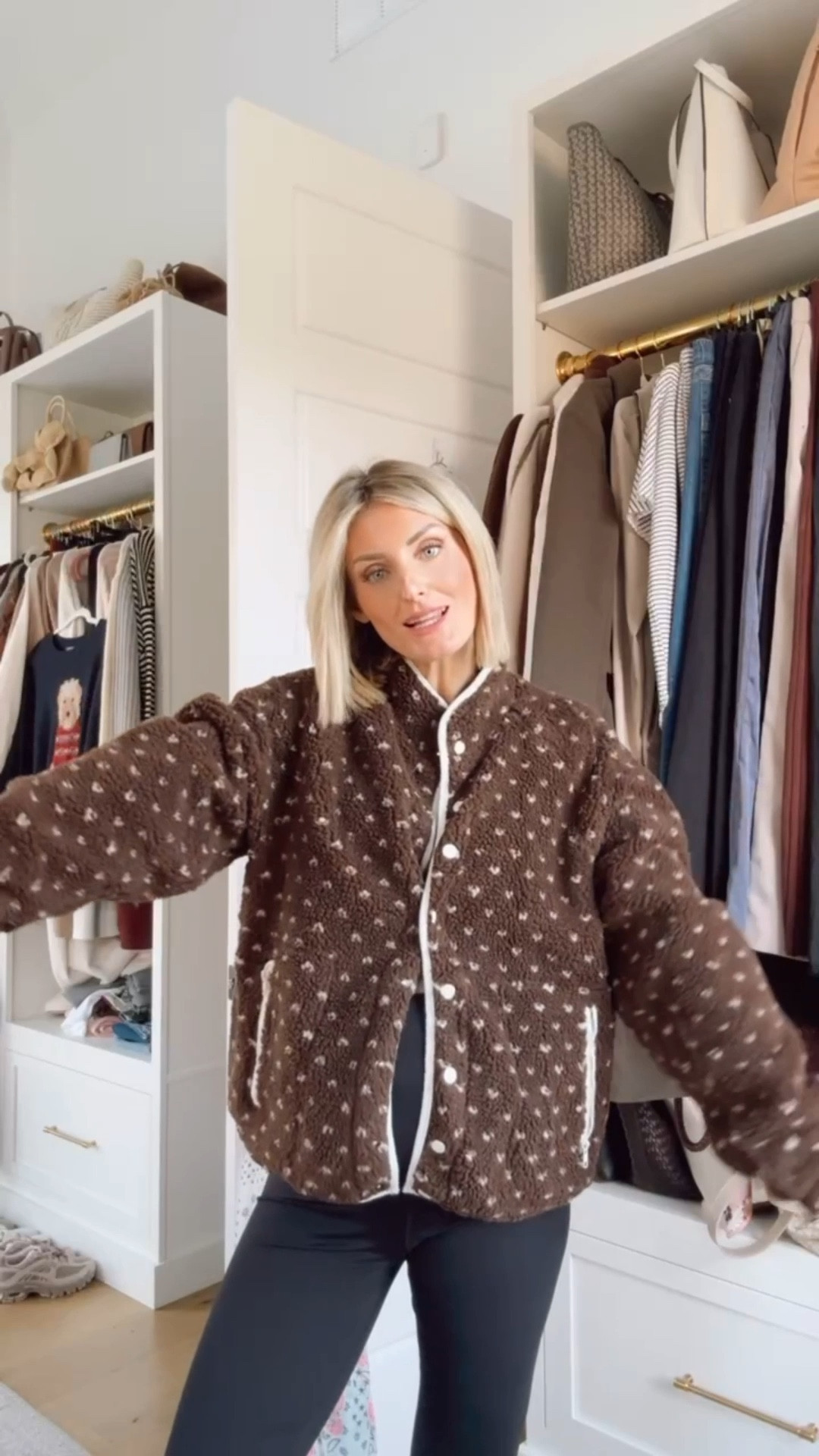 I am so impressed with this Amazon jacket 😍👏🏼 such a great layering piece to have during these colder months! Wearing S. 

Loverly Grey, Amazon find, Amazon fashion, brown jacket, Sherpa jacket, winter fashion, winter outfit ideas 

#LTKSeasonal #LTKootd