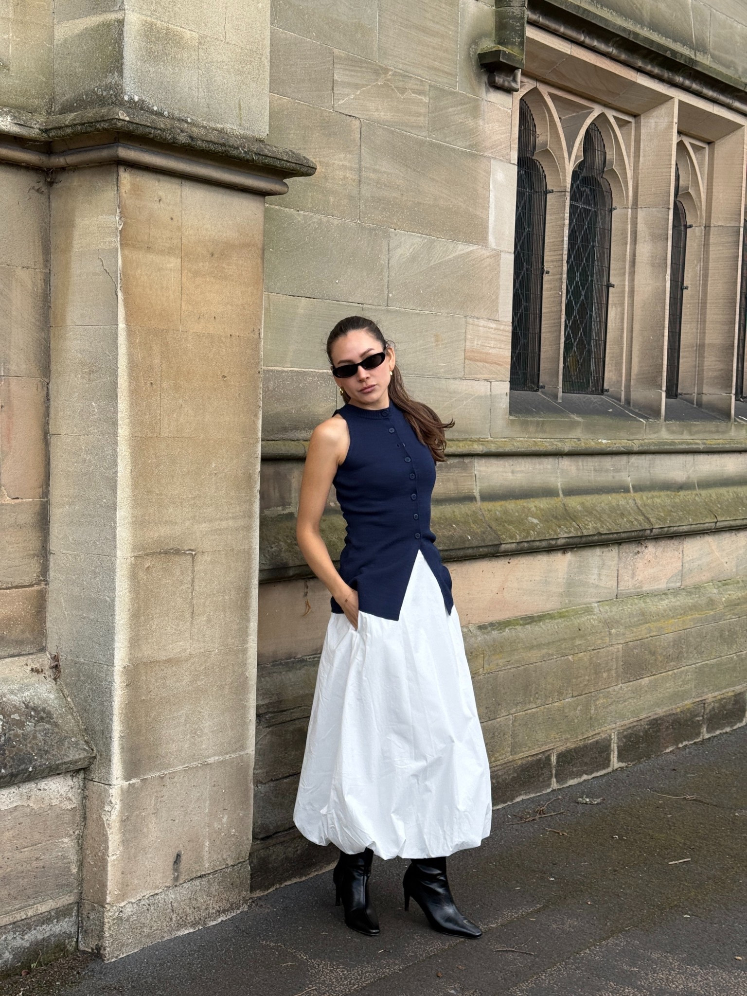 Spring outfit, white maxi skirt, vest, chic outfit 

#LTKspring #LTKuk #LTKgiftguide