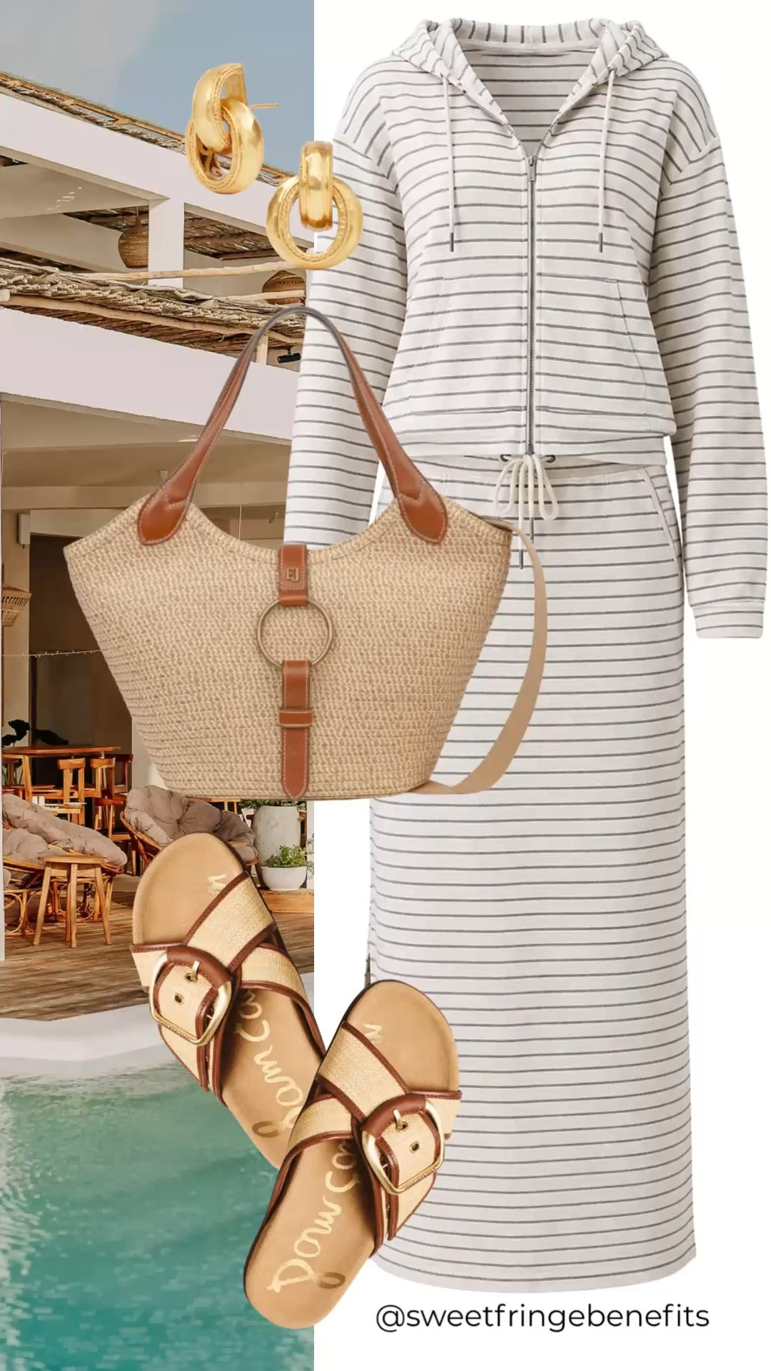 This striped knit dress is vacation-ready and wonderfully easy to wear. The lightweight hoodie-style layer and relaxed midi silhouette make it a comfortable choice for resort days, sightseeing, or a casual lunch by the water.

💡 LTK MADE EASY
❤️ Heart = Support my posts!
🔖 Save = Get sale & restock alerts
📋 Lists = Keep favorites organized
📲 Share = Send lists and products to a friend. Hello, Christmas List!
💬 Comment = Ask me anything about what I'm wearing.:-)

#LTKootd #LTKTravel #LTKOver40