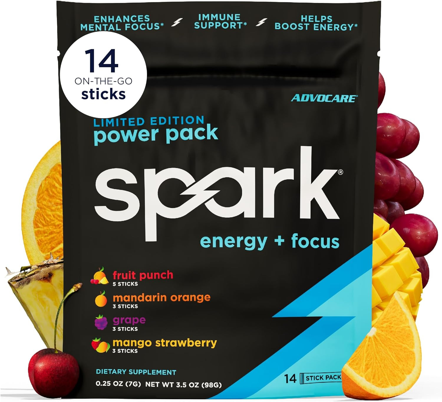 AdvoCare Spark Energy & Focus Drink Mix, Variety Pack, 14 Sticks | Amazon (US)