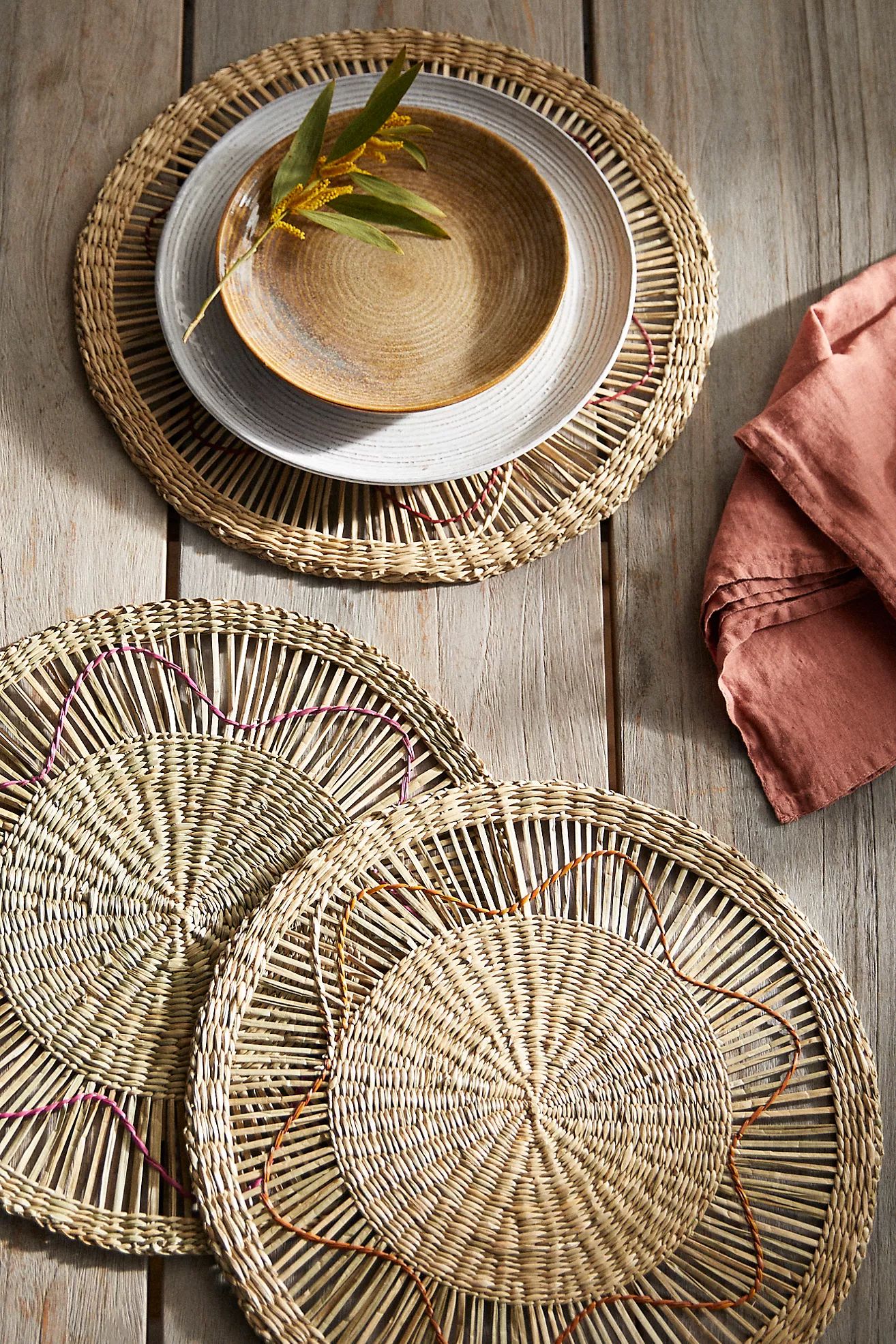 Color Weave Round Seagrass Placemat | Anthropologie (US)