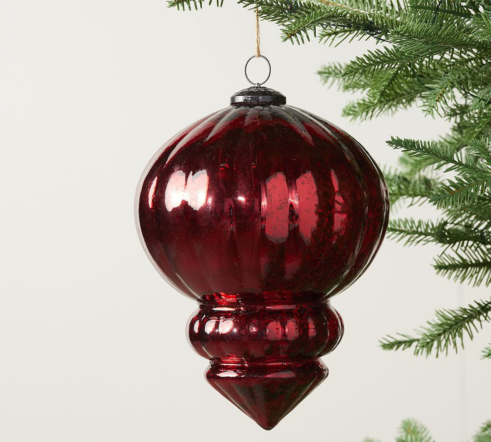 Oversized Finial Ornament, Red | Pottery Barn (US)