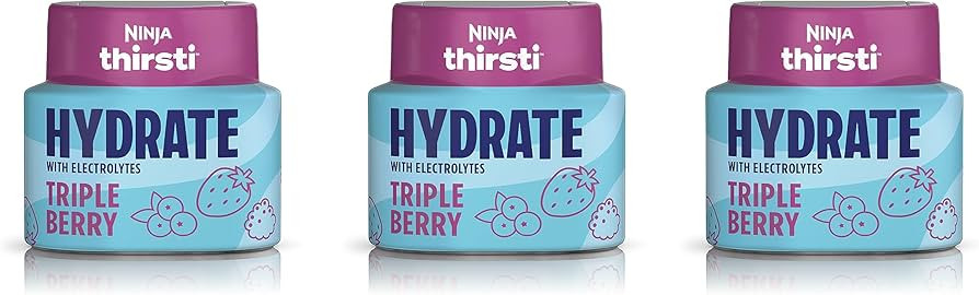 Ninja Thirsti Flavored Water Drops, Hydrate With Electrolytes, Triple Berry, 3 Pack, Zero Calorie... | Amazon (US)