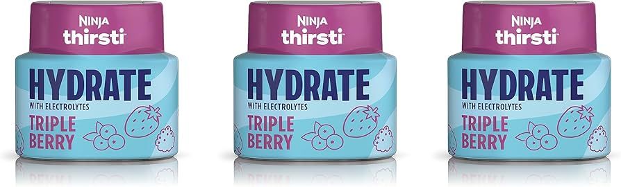 Ninja Thirsti Flavored Water Drops, Hydrate With Electrolytes, Triple Berry, 3 Pack, Zero Calorie... | Amazon (US)