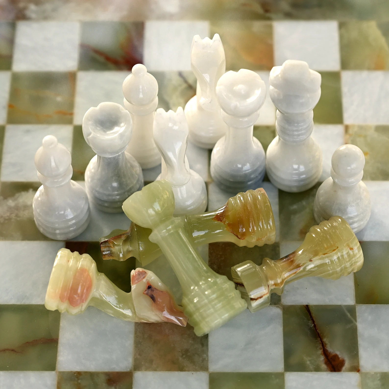 Handcrafted Marble Chess Set – 12″ Green Onyx Board game for Tabletop Décor | Etsy (Global)