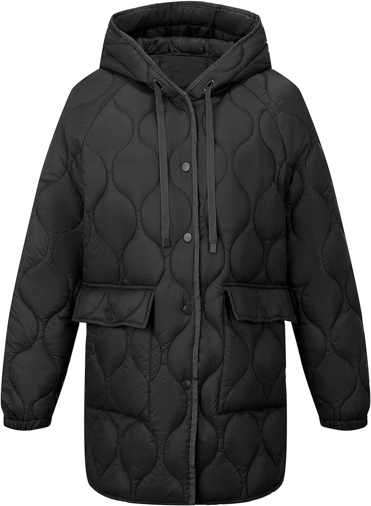 Women's Puffer Jacket Hooded 2022 Fall Fashion, RISISSIDA Loose Oversized Quilted Packable lightweig | Amazon (US)