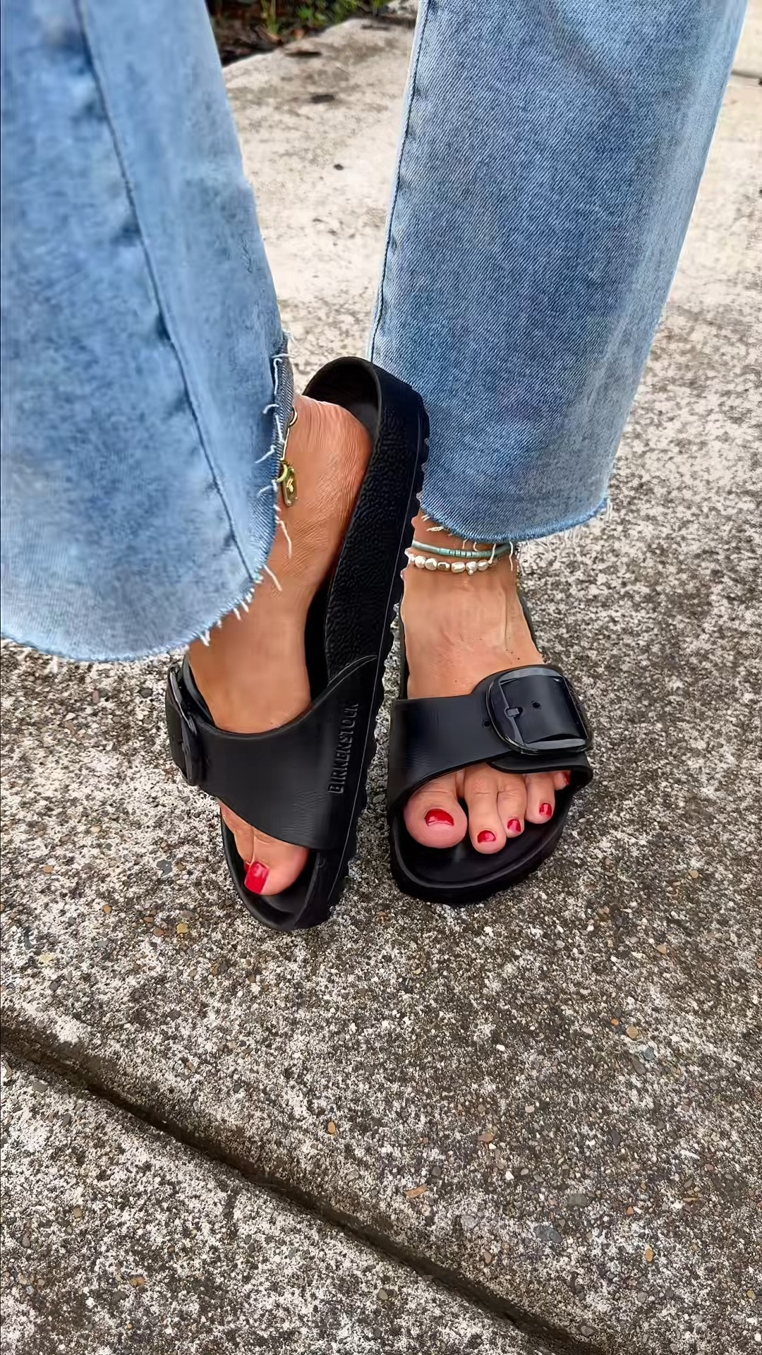Birkenstocks all summer long 🖤🏝️ #birkenstocks #birkenstocksandals #beachsandals #summersandals #ad 

 #LTKootd #LTKSwim #LTKTravel