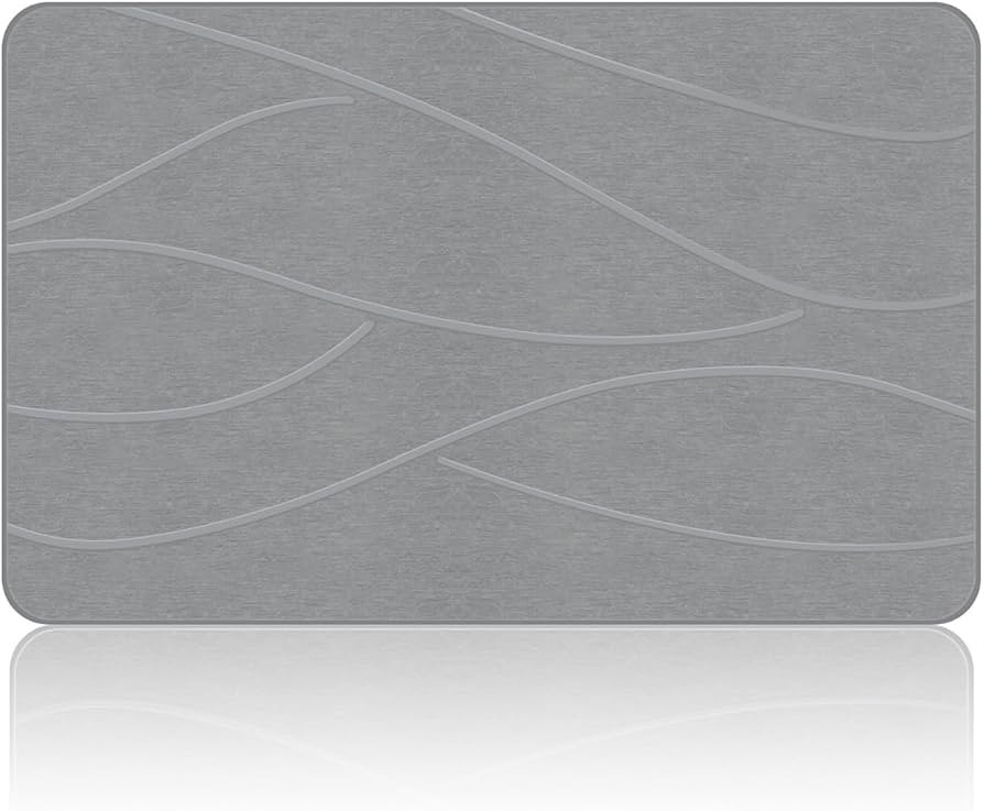 Stone Bath Mat Diatomaceous Earth Shower Mat Non-Slip Super Absorbent Diatomite Stone Bath Mats f... | Amazon (US)