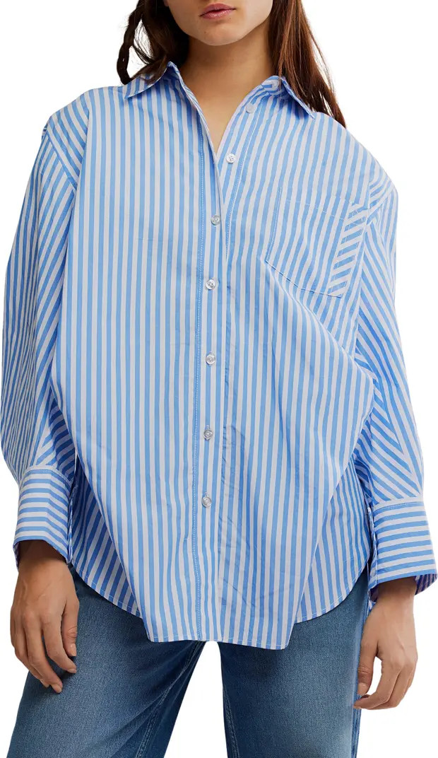 Sabine Tailored Stripe Button-Up Shirt | Nordstrom