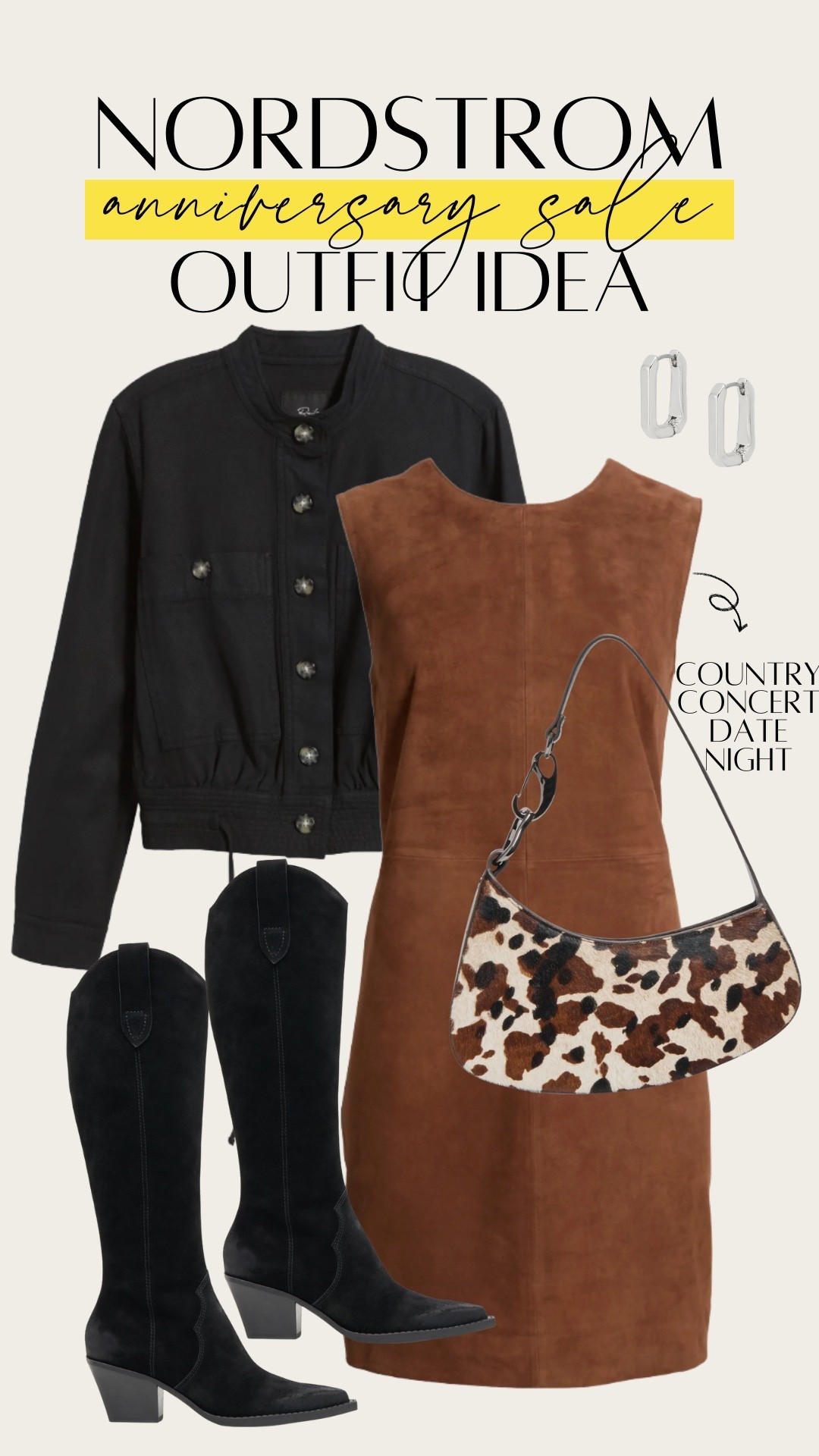 Country concert date night outfit! Could also be worn for Texas game day. Suede dress and black suede cowboy boots! Nordstrom Anniversary Sale / NSALE 2025

#LTKSaleAlert #LTKOver40 #LTKStyleTip