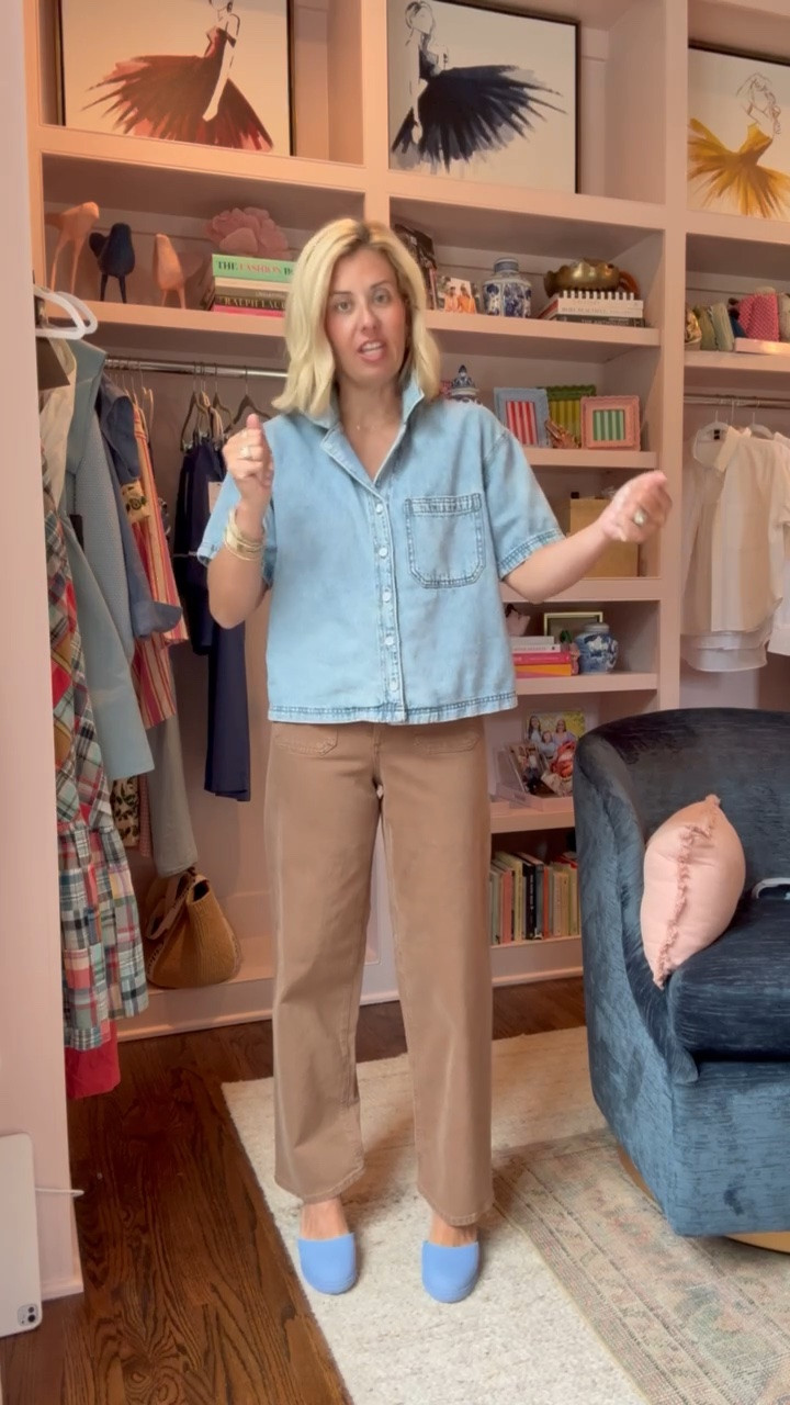 When you don’t know what to wear…. grab a pair of shoes in your closet, a top that is the same color of your shoes & a different color in the middle. It’s called the sandwich method..ha!  ￼￼
Denim top - xs 
Jeans - 2 
Espadrilles - 8 tts 

*use Catherine20 for 20% off my bracelets

#LTKdayinmylife #LTKmomlife #LTKOver40