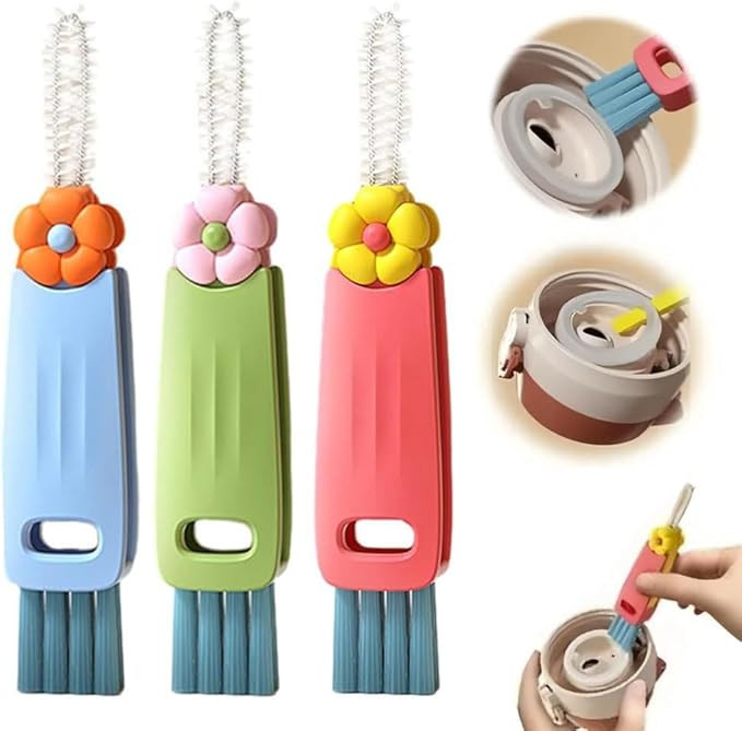 3 in 1 Cup Lid Gap Cleaning Brush, 2025 New Multifunctional Bottle Brush, Cup Lid Gap Cleaner, Cr... | Amazon (US)