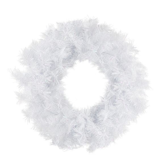 Northlight Icy White Spruce Artificial Christmas Wreath 24-Inch, Unlit | Target