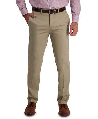 Men’s Iron Free Premium Khaki Straight-Fit Flat-Front Pant | Macy's