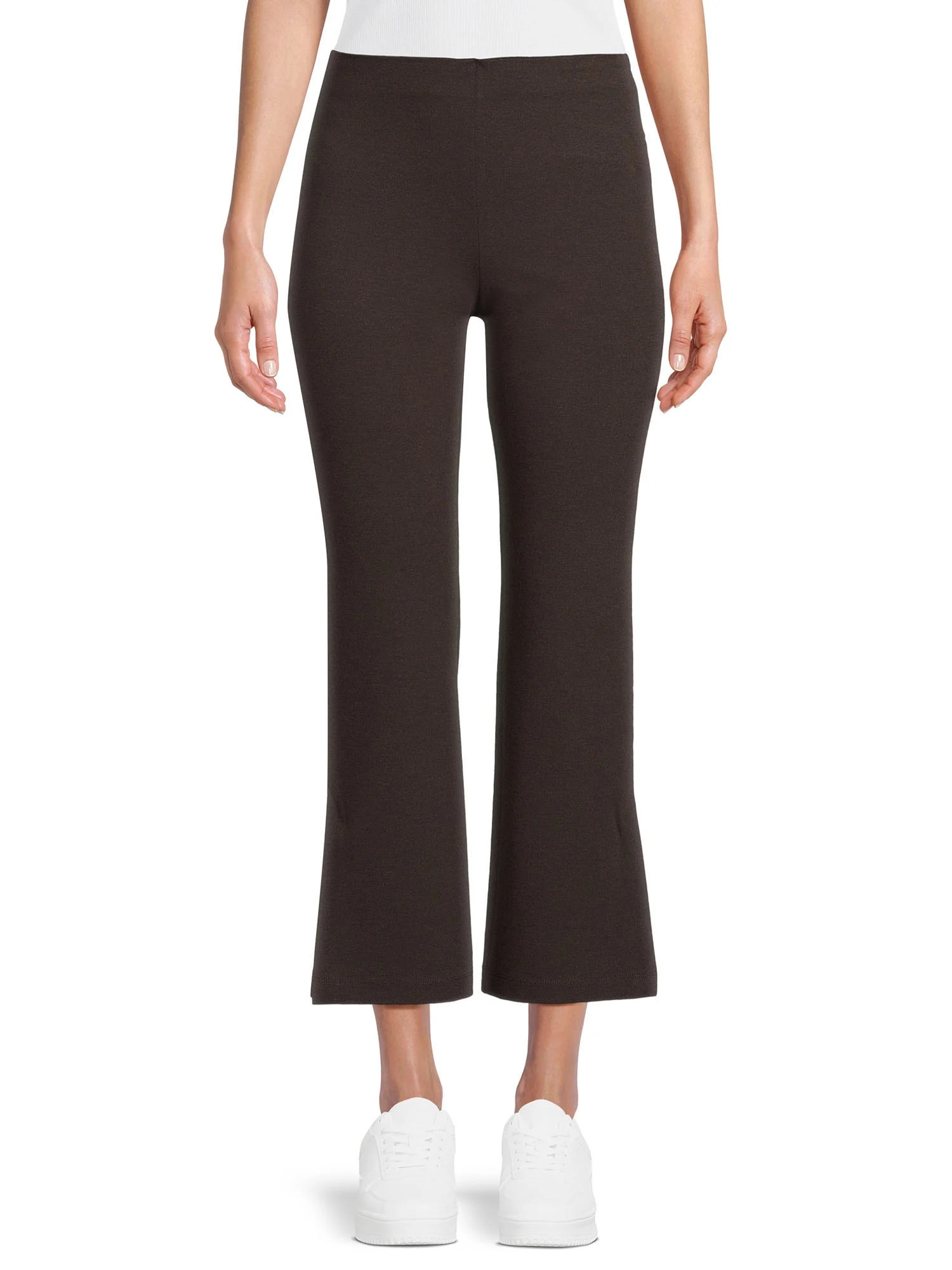 Time and Tru Women's Pull-On Bootcut Ponte Pants, Full Length; 28" Inseam | Walmart (US)