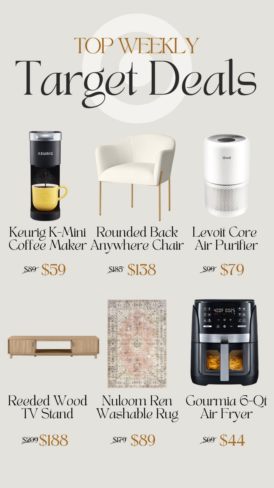My top 6 Target Weekly Deals under $150!