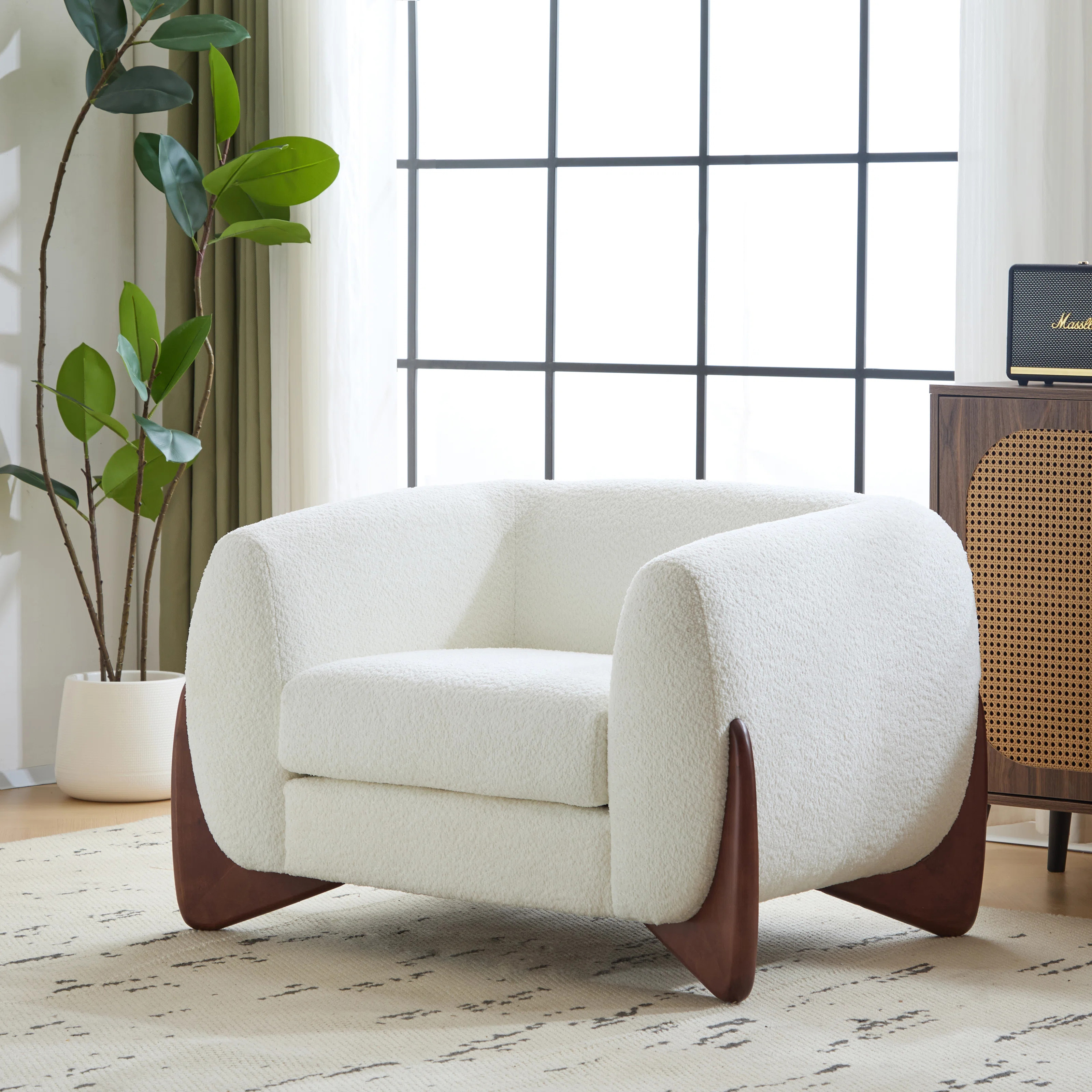 Rhudine Boucle Upholstered Sofa | Wayfair North America