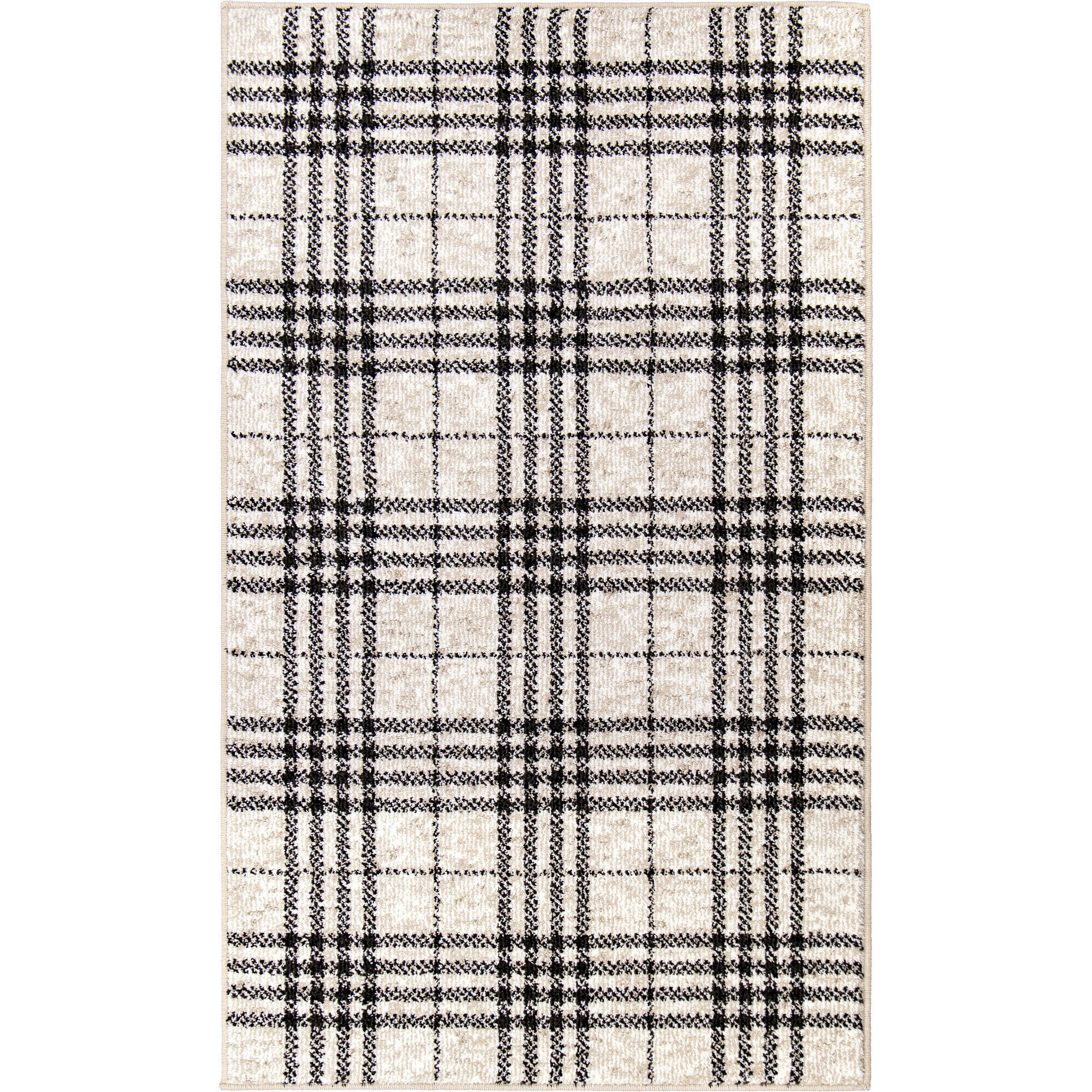 My Texas House Highlands 3' X 5' Black Plaid Area Rug - Walmart.com | Walmart (US)