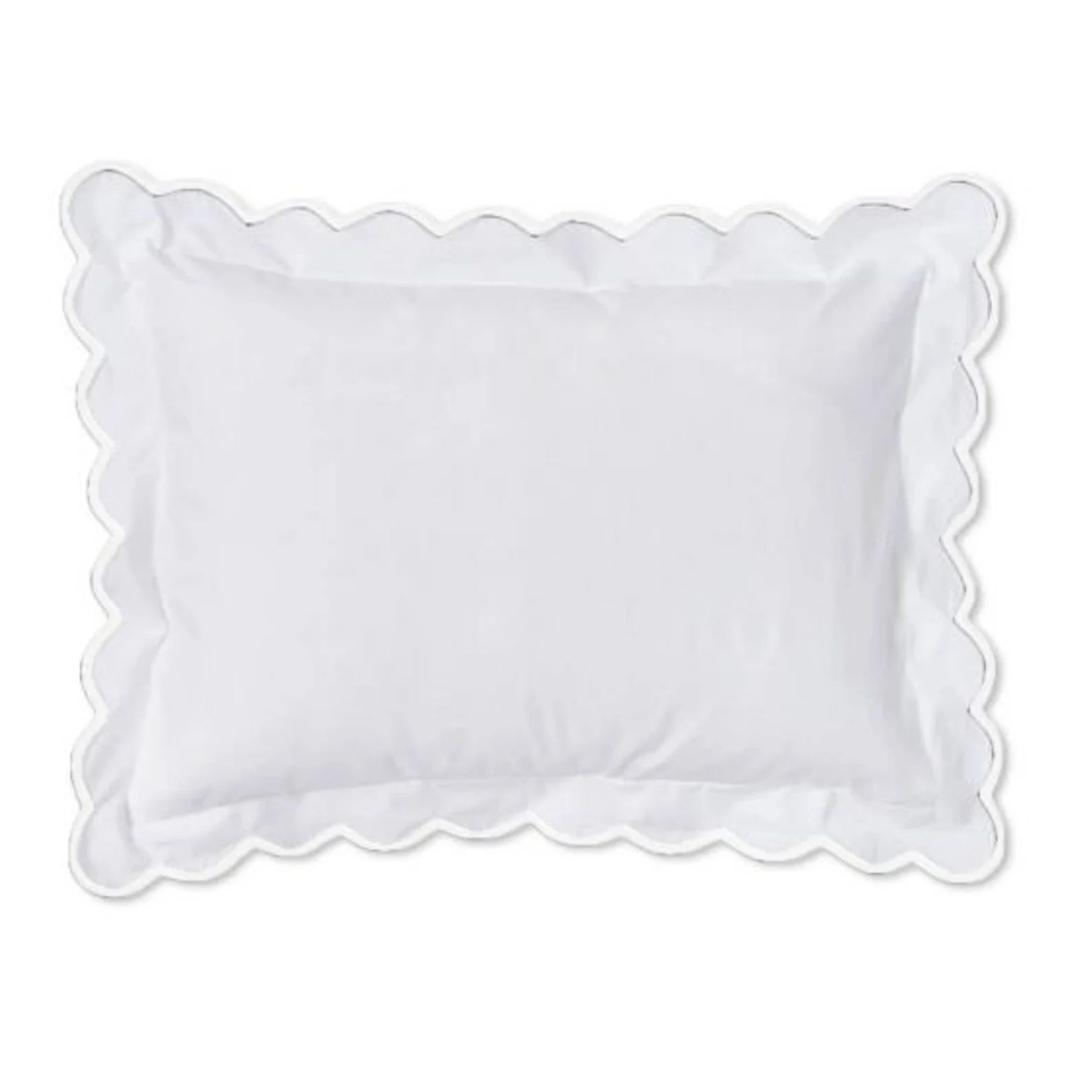 100% Cotton Sateen Scalloped Piping Pillow/euro Sham | Etsy | Etsy (US)