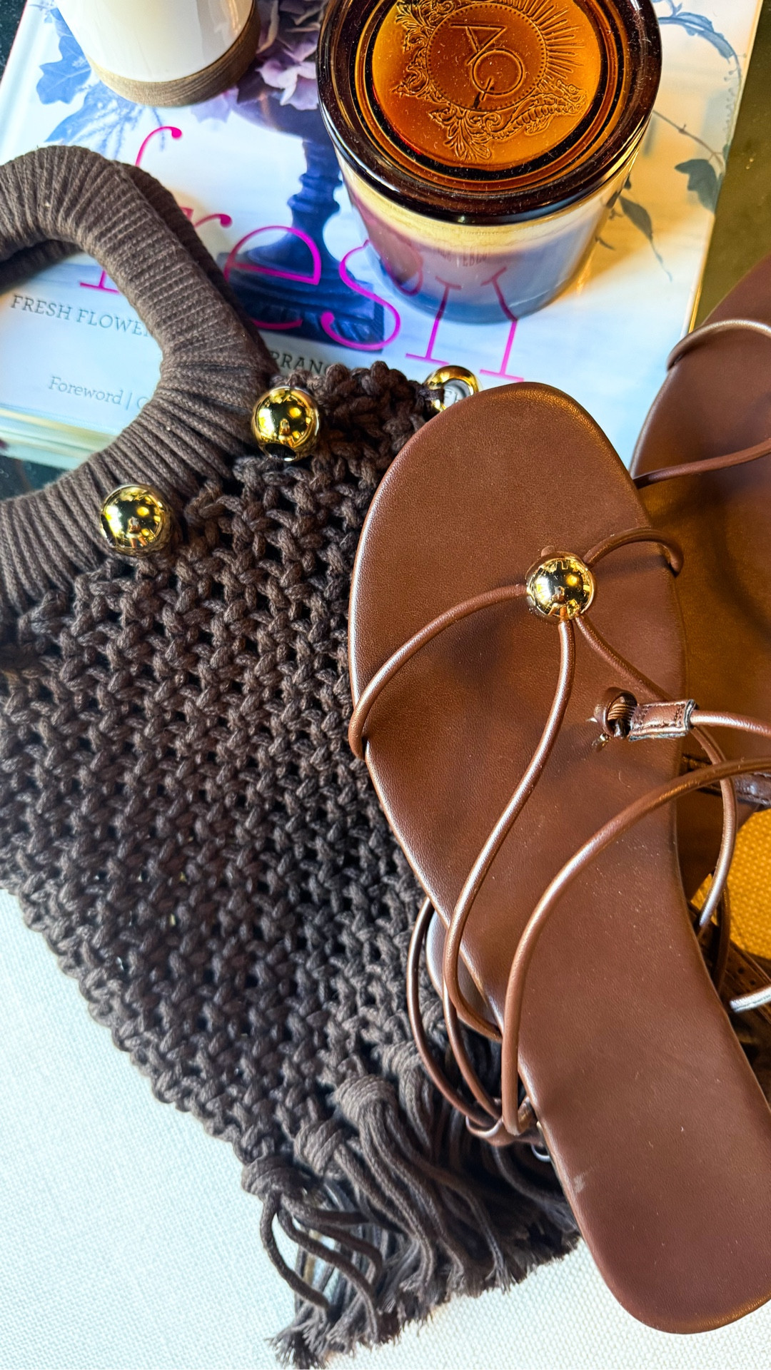 chocolate brown accessory love!! my tore is on sale for 40% off and my sandals are under $40 • 

#LTKSeasonal #LTKFestival