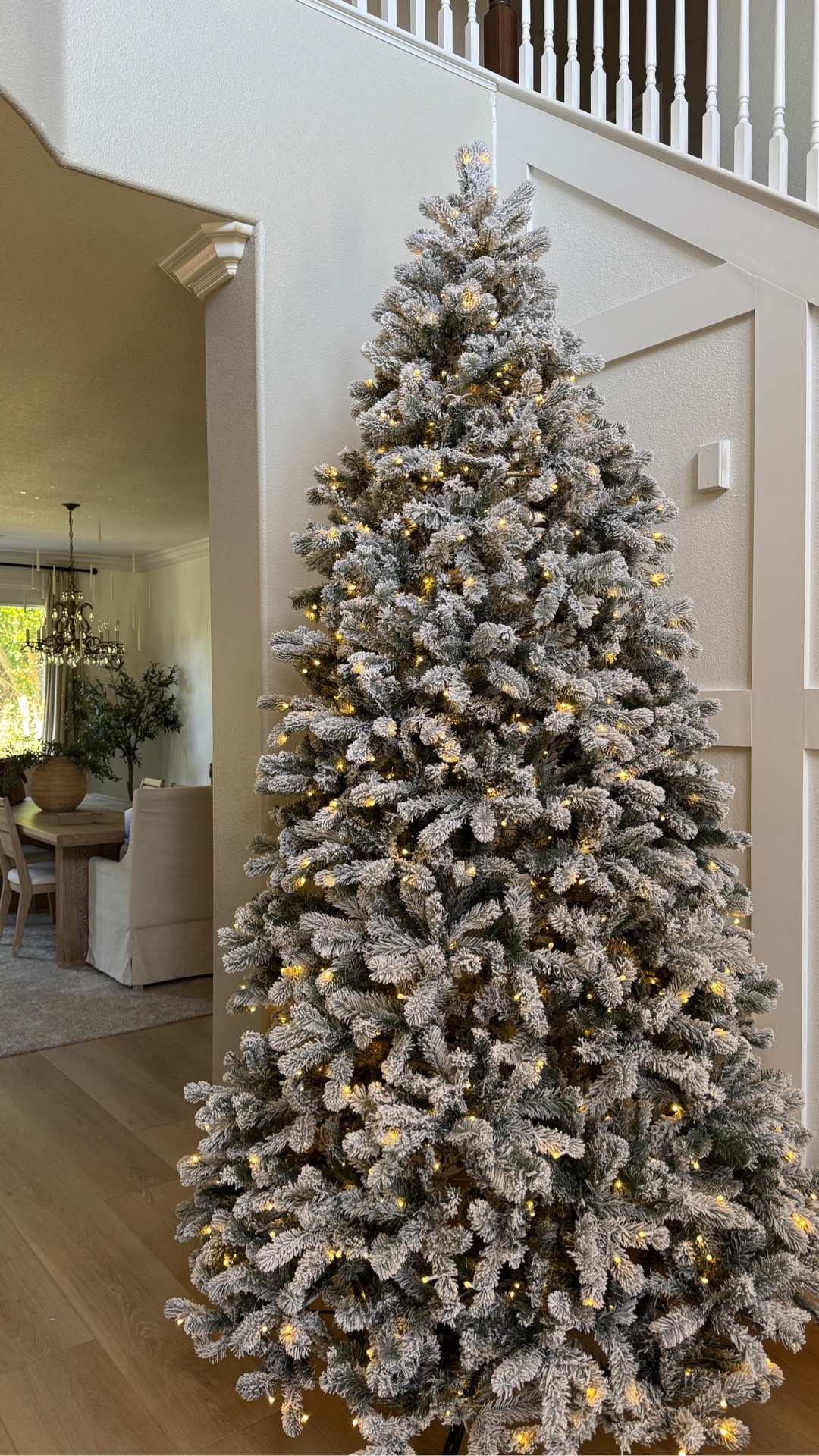 King of Christmas 9 ft. Flock Tree with Lights @kingofchristmas 

#LTKFamily #LTKSeasonal #LTKHoliday