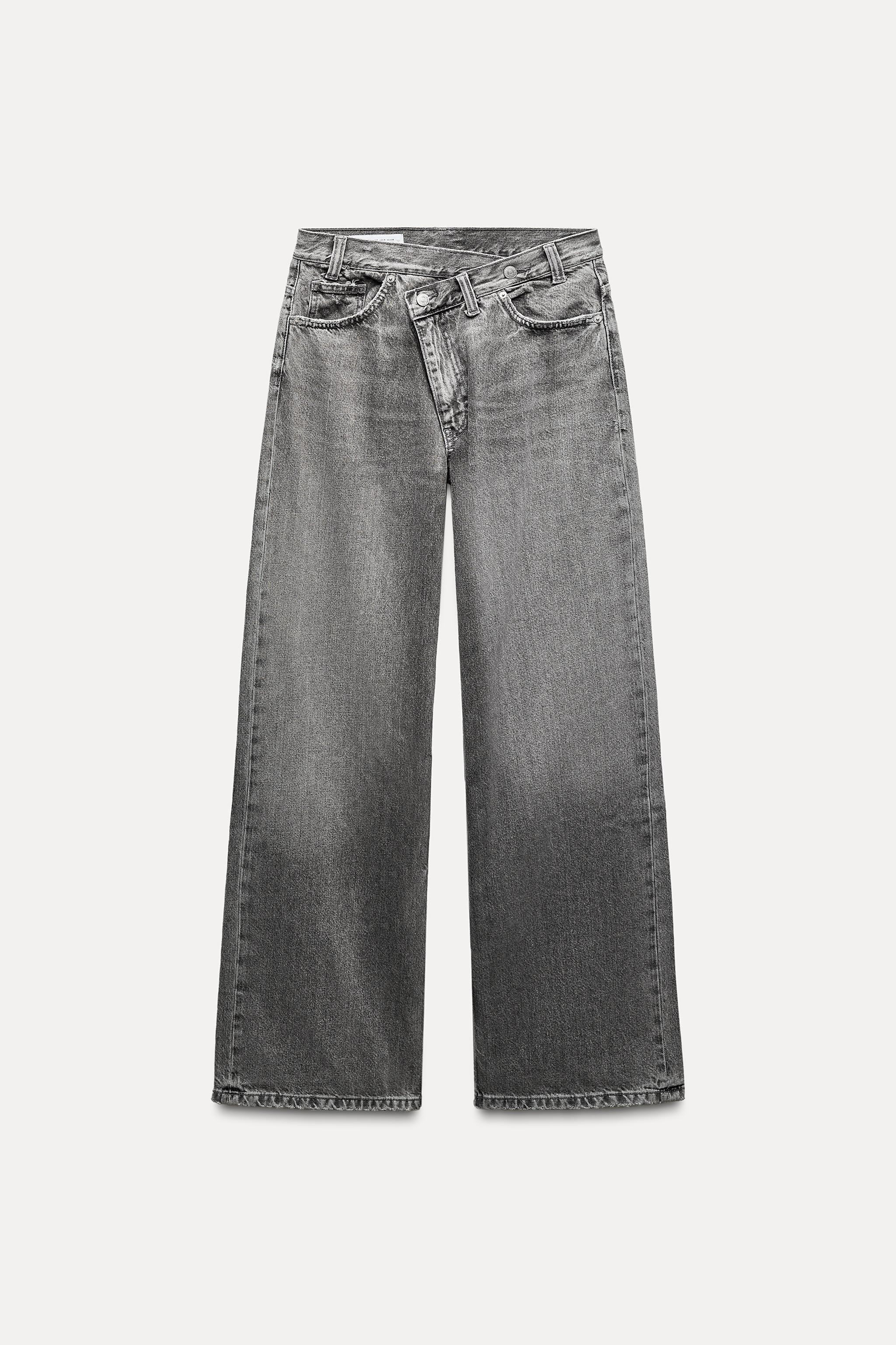 TRF MID-WAIST CROSSOVER BAGGY JEANS | Zara US