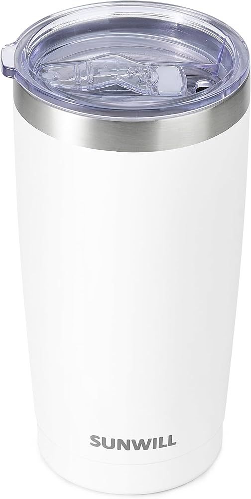 SUNWILL 20oz Tumbler with Lid, Stainless Steel Vacuum Insulated Double Wall Travel Tumbler, Durab... | Amazon (US)