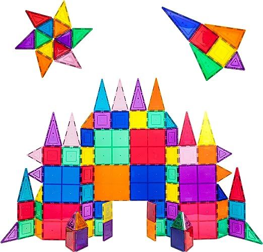 PicassoTiles 100 piece set Magnet Building Tiles Clear 3D color Magnetic Building Tiles - Creativ... | Amazon (CA)