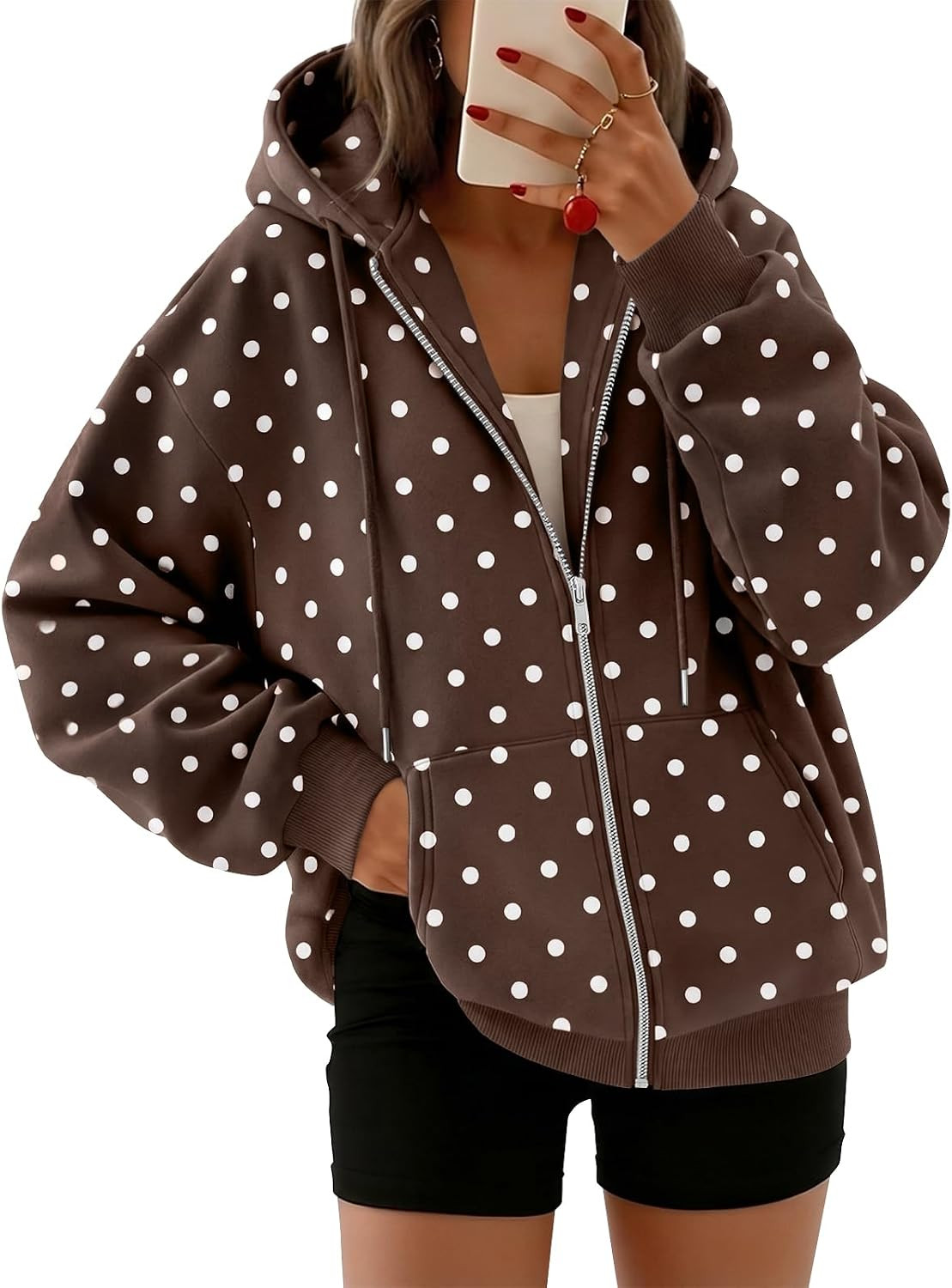 Trendy Queen Womens Oversized Zip Up Hoodies Y2K Fall Sweatshirts 2026 | Amazon (US)