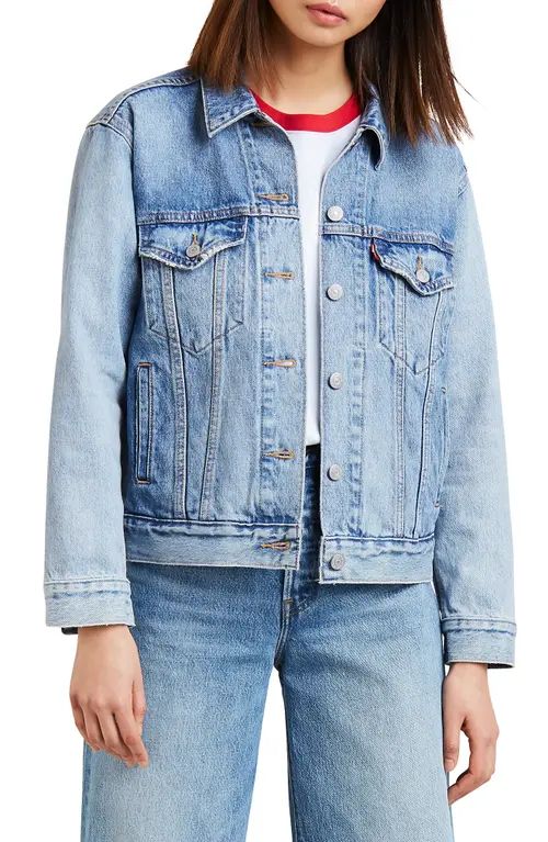 levi's Ex-Boyfriend Denim Trucker Jacket in For Real at Nordstrom, Size X-Small | Nordstrom