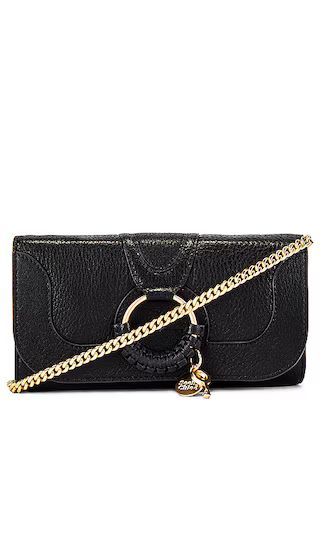 Hana Small Leather Wallet On A Chain Bag in Black | Revolve Clothing (Global)