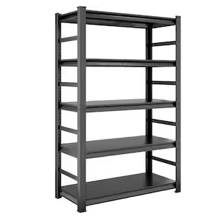 Dark Gray Storage Shelves 5 Tier Heavy Duty Metal Shelving Unit Adjustable Shelving Units and Sto... | The Home Depot