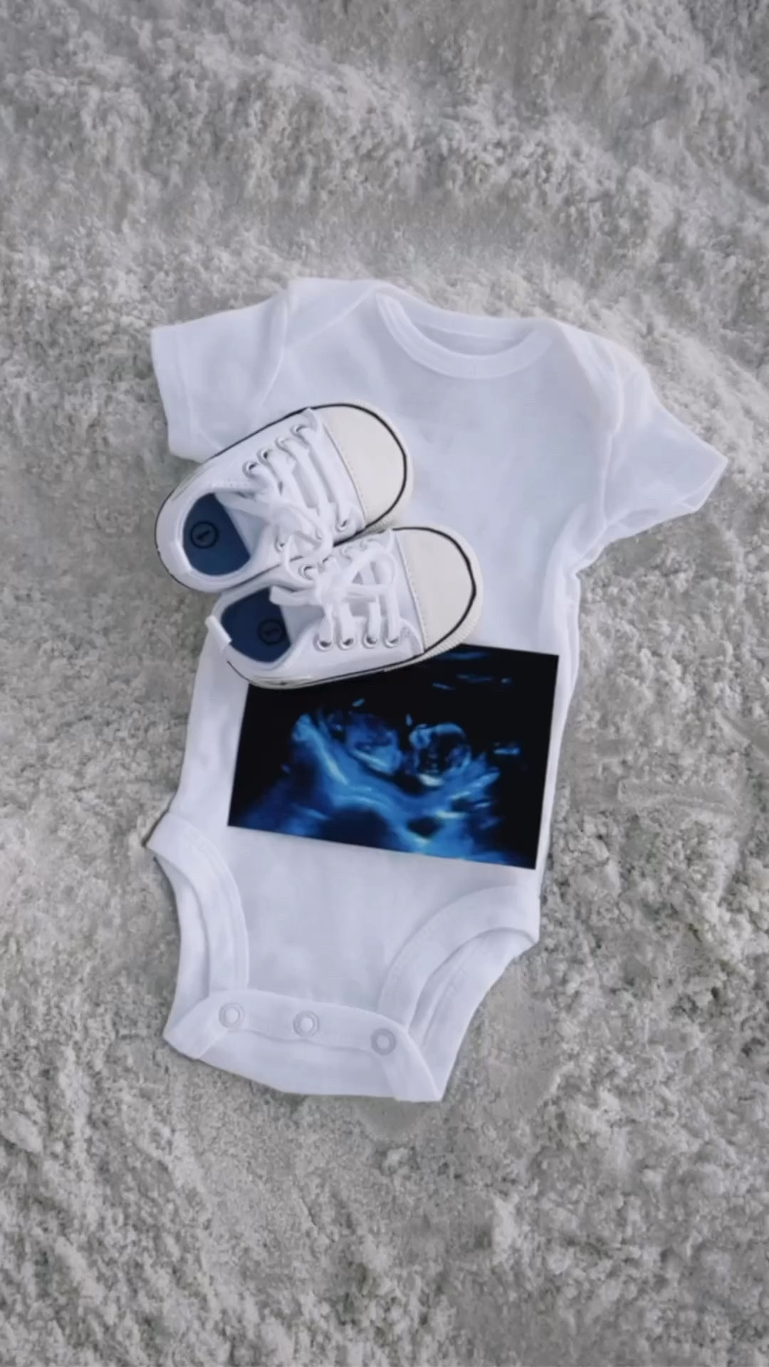 Pregnancy announcement, baby new born Converse sneakers and Carters newborn basic white onesies! Beach announcement! 

#LTKbaby #LTKbump #LTKkids