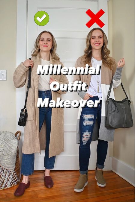 Millennial outfit makeover. Featuring this cozy cardigan look. Loafers are 20% off with code LTK20


#LTKSeasonal #LTKsalealert #LTKstyletip