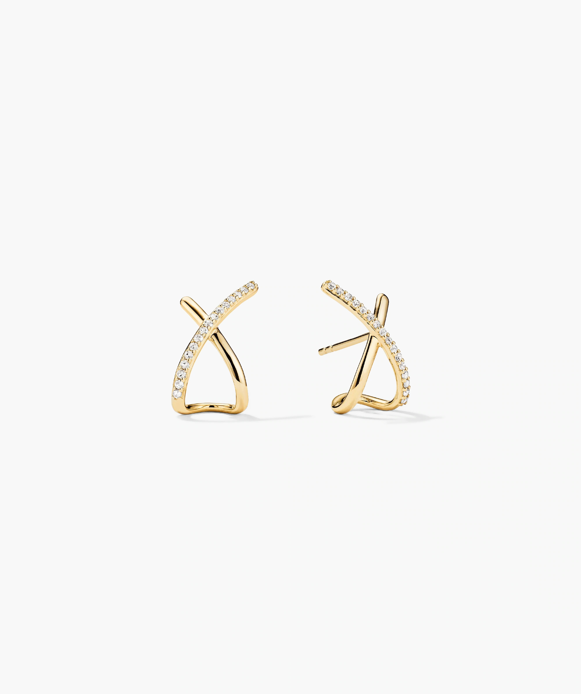 Pavé Diamond X Oversized Studs | Mejuri Fine Crew