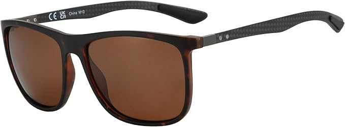 ZENOTTIC Square Polarized Sunglasses for Men Ultralight Carbon Fiber Sun Glasses Driving Fishing ... | Amazon (US)