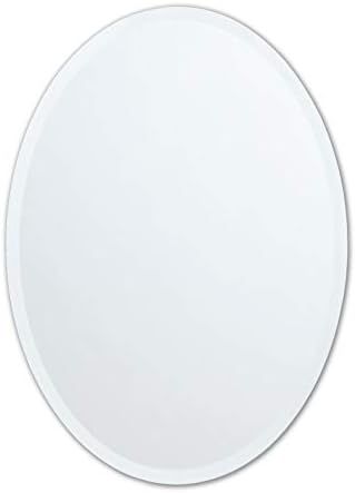 Better Bevel 24" x 36" Frameless Oval Mirror | 1" Beveled Edge | Bathroom Wall Mirror | Amazon (US)