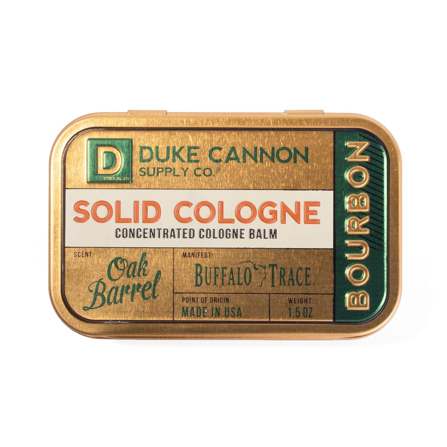 Duke Cannon Men's Solid Cologne - Bourbon | Concentrated Cologne Balm | Made with Natural & Organ... | Amazon (US)