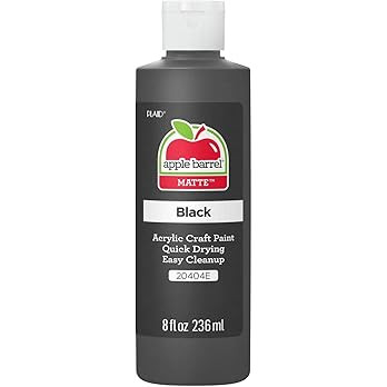 Apple Barrel Acrylic Paint in Assorted Colors (8 Ounce), 20404 Black- (Pack of 1) | Amazon (US)