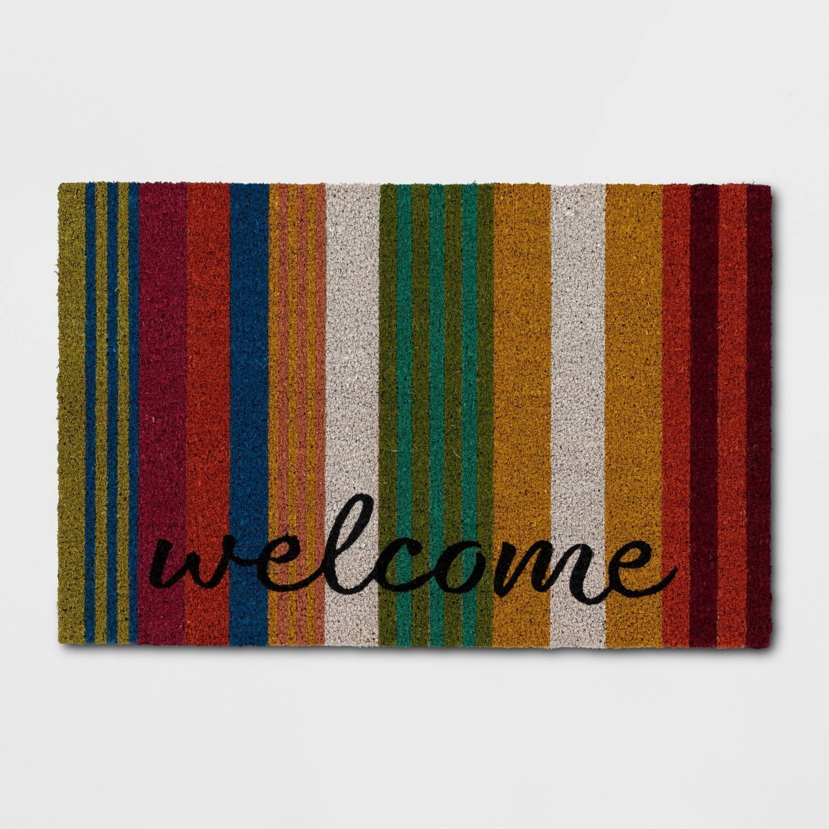 1'6"x2'6" 'Welcome' Striped Doormat - Threshold™ | Target
